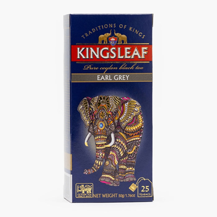 KINGSLEAF 25 Plicuri Ceai Negru Earl Grey 50 g - WALTI WALTI