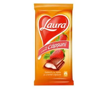 LAURA Ciocolata cu Lapte si Crema de Capsuni - WALTI WALTI
