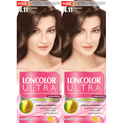 LONCOLOR ULTRA Vopsea de Par Nuanta 4.11 Ciocolata 2 x 100 ml - WALTI WALTI