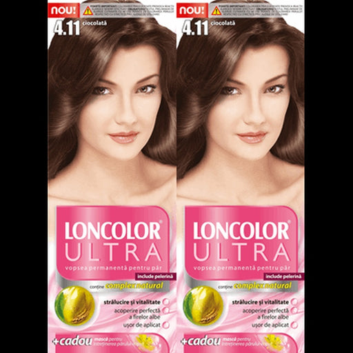LONCOLOR ULTRA Vopsea de Par Nuanta 4.11 Ciocolata 2 x 100 ml - WALTI WALTI