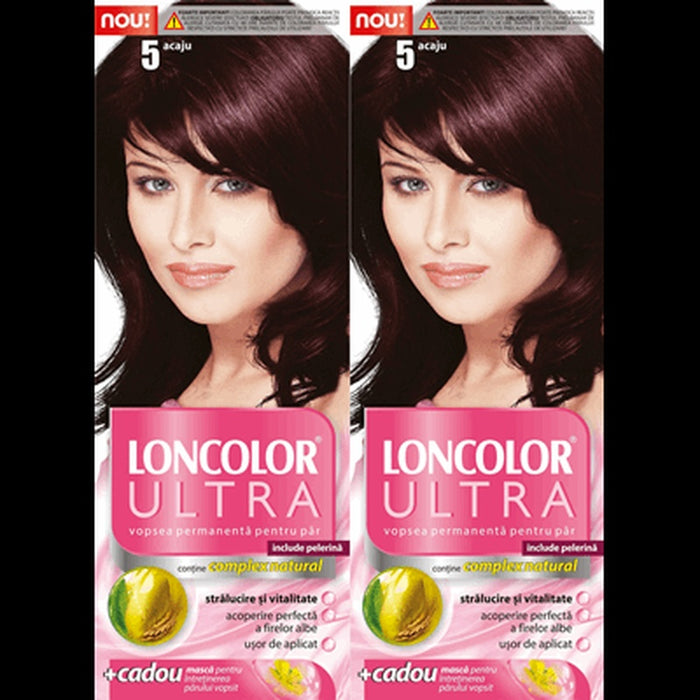 LONCOLOR ULTRA Vopsea de Par Nuanta 5 Acaju 2 x 100 ml - WALTI WALTI