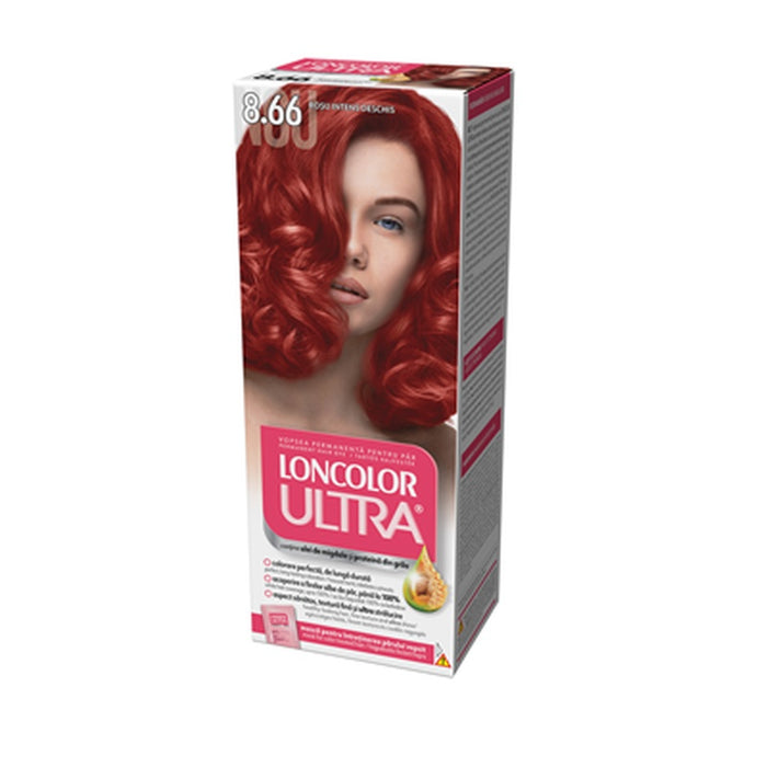 LONCOLOR Ultra Vopsea de Par Nuanta 8.66 Duo Rosu Intens Deschis 2 x 100 ml - WALTI WALTI