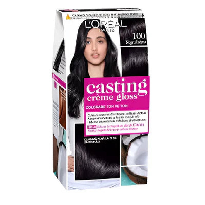 L'ORÉAL CASTING Creme Gloss Vopsea Nuanta 100 Negru Intens 100 ml - WALTI WALTI