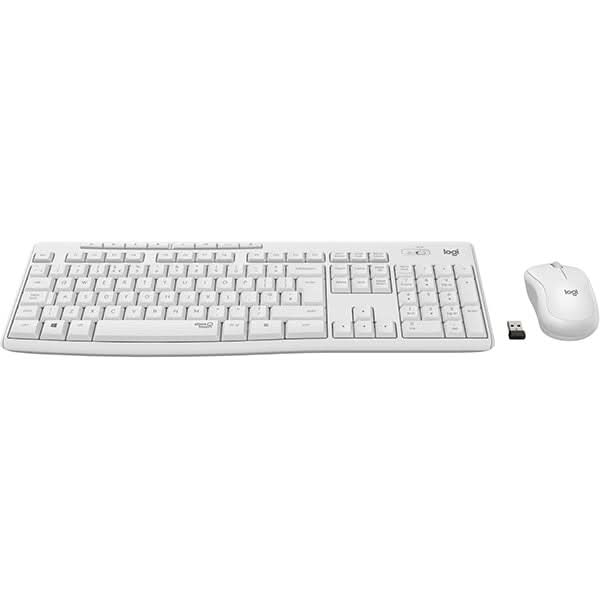 Kit tastatura si mouse Wireless LOGITECH MK295 Silent, USB, alb WALTI
