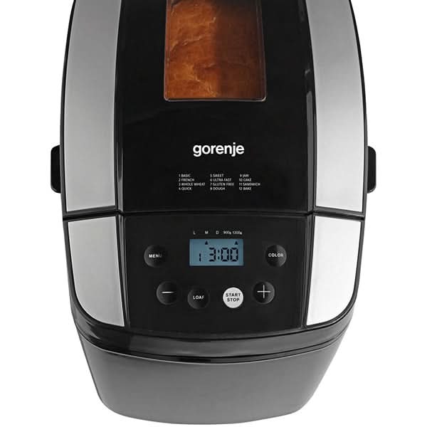 Masina de copt paine GORENJE BM1210BK, 1.2kg, 12 programe, 800W, negru-argintiu WALTI