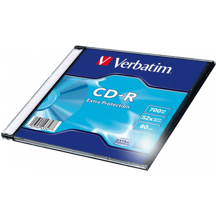 CD-R VERBATIM 43347, 52x, 700MB, 1buc - Slim Case WALTI