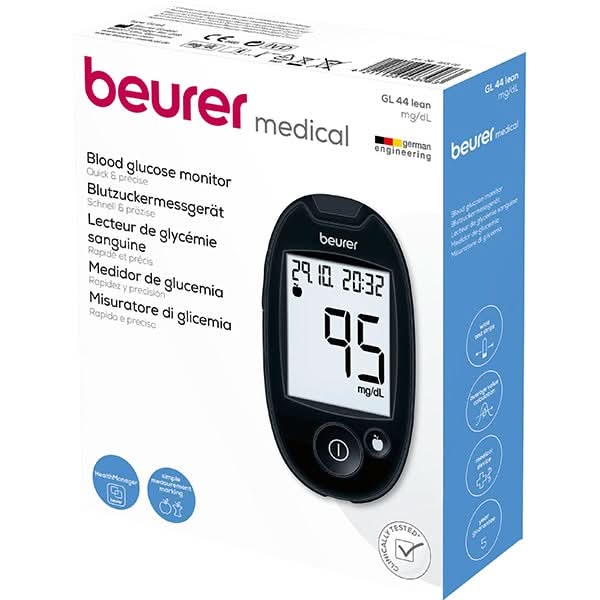 Glucometru BEURER GL44 LEAN, 10 ace, 480 memorii, negru WALTI
