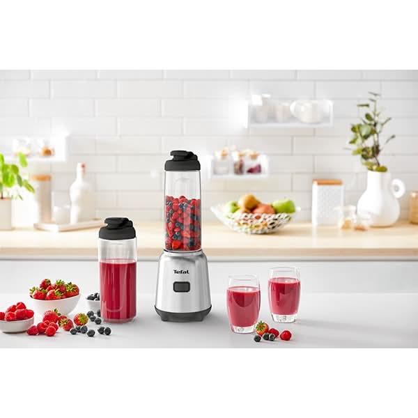 Blender TEFAL Mix&Move BL15FD30, 0.6l, 300W, 1 treapta viteza, argintiu-negru WALTI