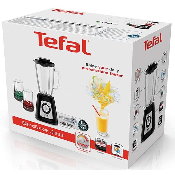 Blender TEFAL BlendForce 2 BL438831, 1.75l, 800W, 2 trepte viteza, gri-negru WALTI