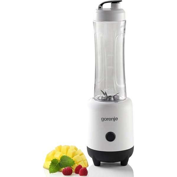 Mini blender GORENJE BSM600LBW, 0.6l, 300W, 1 treapta viteza, alb-negru WALTI