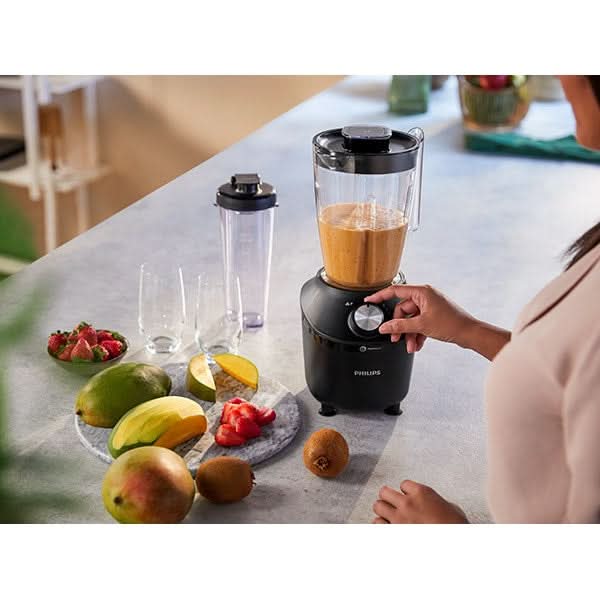 Blender PHILIPS Seria 3000 HR2191/01, 2l, 600W, 2 trepte viteza, negru WALTI