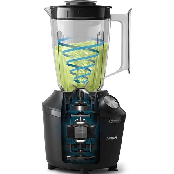 Blender PHILIPS Seria 3000 HR2191/01, 2l, 600W, 2 trepte viteza, negru WALTI