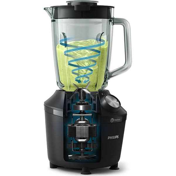 Blender PHILIPS Seria 3000 HR2291/01, 2l, 600W, 2 trepte viteza, negru WALTI