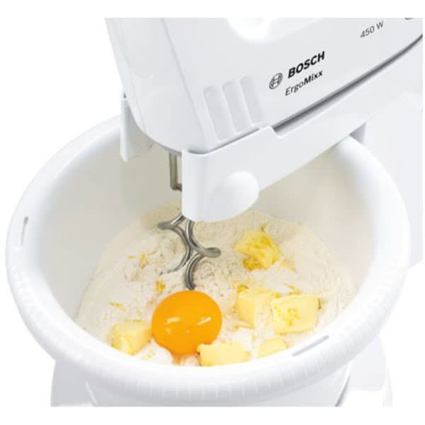 Mixer cu bol BOSCH ErgoMixx MFQ36460, 1l; 450W, 5 trepte viteza, alb-gri WALTI