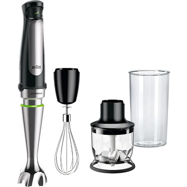 Mixer vertical BRAUN Multiquick MQ7025X, 0.6l, 1000W, viteza variabila, argintiu-negru WALTI