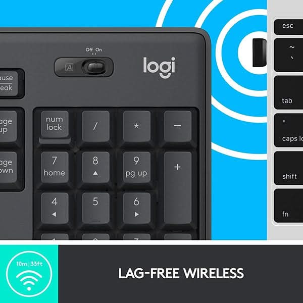 Kit tastatura si mouse Wireless LOGITECH MK295 Silent, USB, grafit WALTI