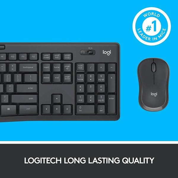 Kit tastatura si mouse Wireless LOGITECH MK295 Silent, USB, grafit WALTI