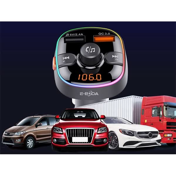 Modulator FM E-BODA BT 100, Bluetooth, USB, negru WALTI