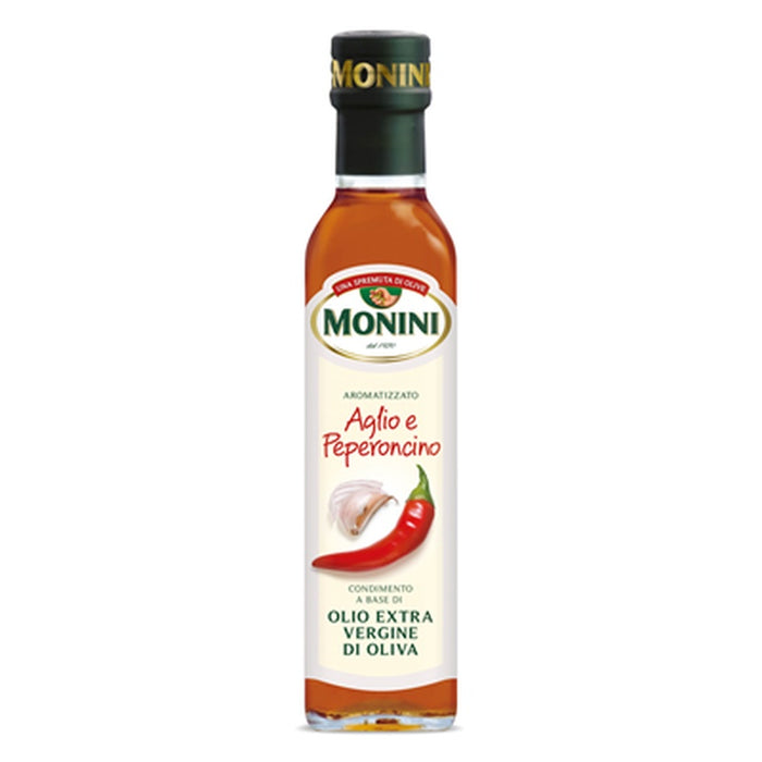 MONINI Condiment cu Ulei Extravirgin Aromatizat Usturoi & Chili 250 ml - WALTI WALTI