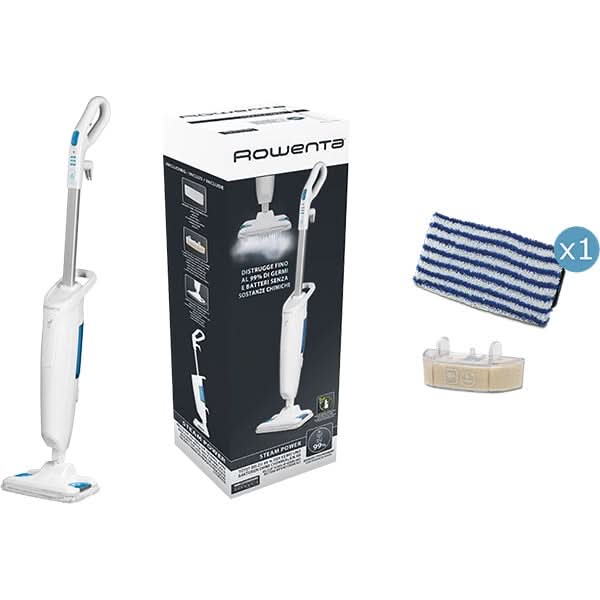 Mop cu aburi ROWENTA Steam Power RY6537WI, 0.6l, 1200W, alb-albastru WALTI