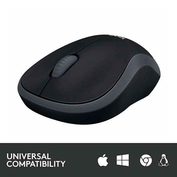 Mouse Wireless LOGITECH M185, 1000 dpi, gri WALTI