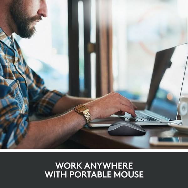 Mouse Wireless LOGITECH M185, 1000 dpi, albastru WALTI