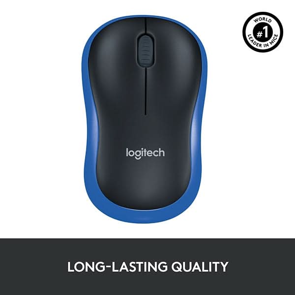 Mouse Wireless LOGITECH M185, 1000 dpi, albastru WALTI