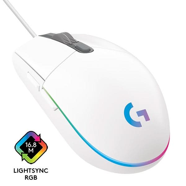 Mouse Gaming LOGITECH G102 LIGHTSYNC, 8000 dpi, alb WALTI