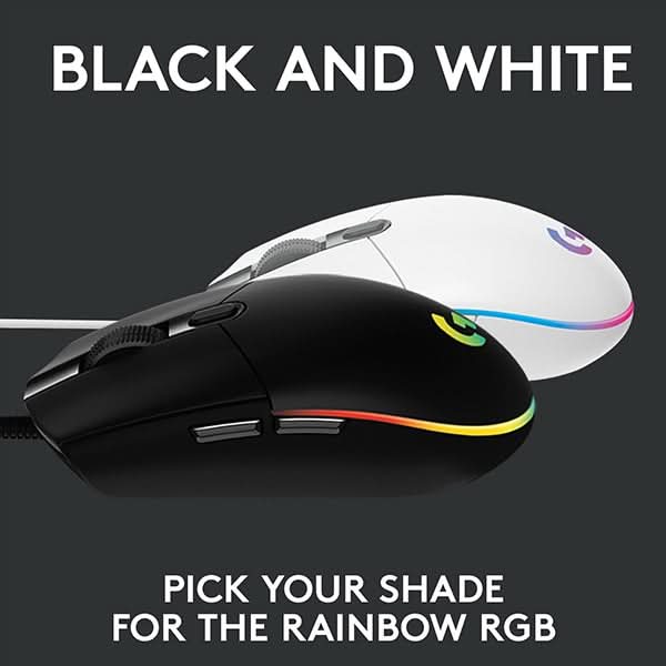 Mouse Gaming LOGITECH G102 LIGHTSYNC, 8000 dpi, alb WALTI