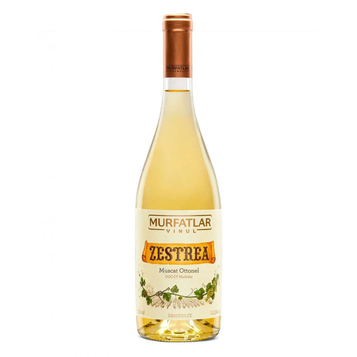 MURFATLAR ZESTREA Muscat Ottonel Vin Alb Demidulce SGR 0,75 L - WALTI WALTI