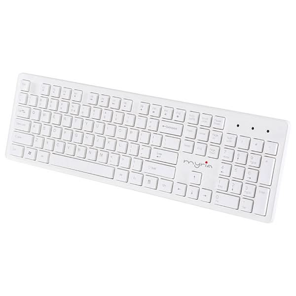 Kit tastatura si mouse Wireless MYRIA MY8520, USB, Layout INT, alb - WALTI WALTI