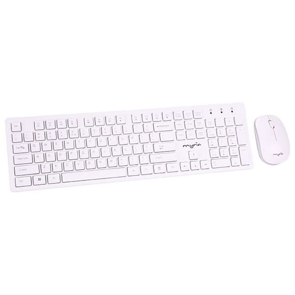 Kit tastatura si mouse Wireless MYRIA MY8520, USB, Layout INT, alb - WALTI WALTI