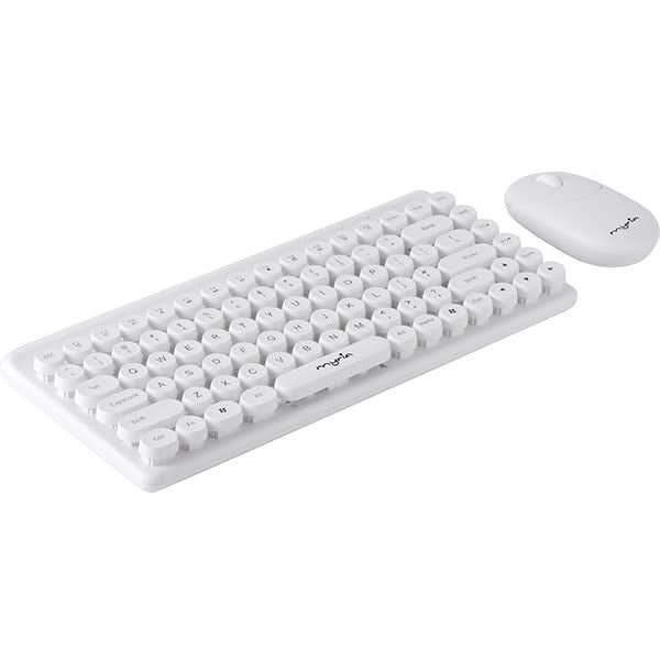 Kit tastatura si mouse Wireless MYRIA MY8535WH, USB, alb WALTI