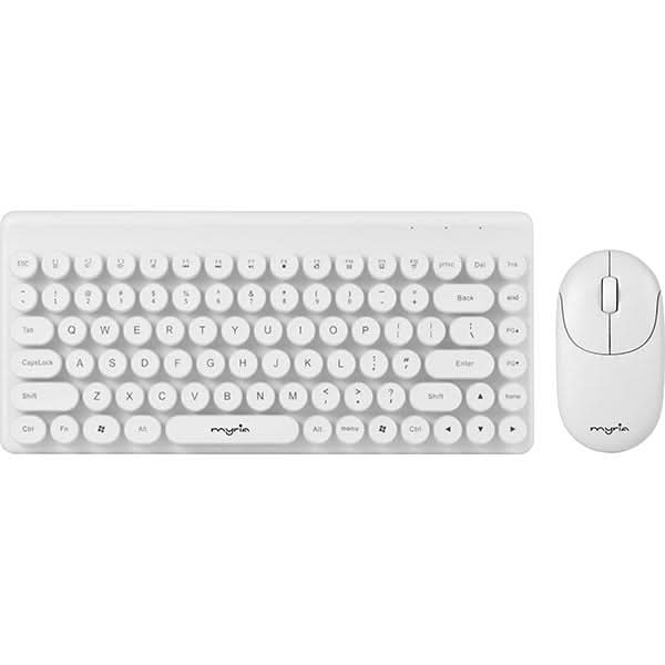 Kit tastatura si mouse Wireless MYRIA MY8535WH, USB, alb WALTI