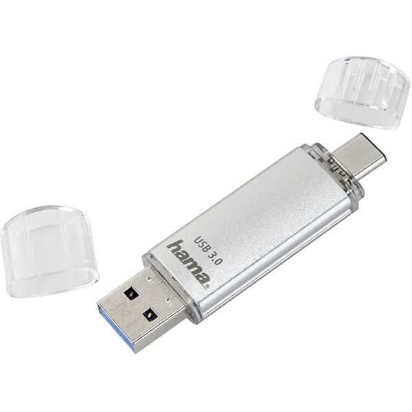 Memorie USB HAMA C-Laeta 181073, USB 3.0-Type C, 128GB, 40MBs, argintiu WALTI