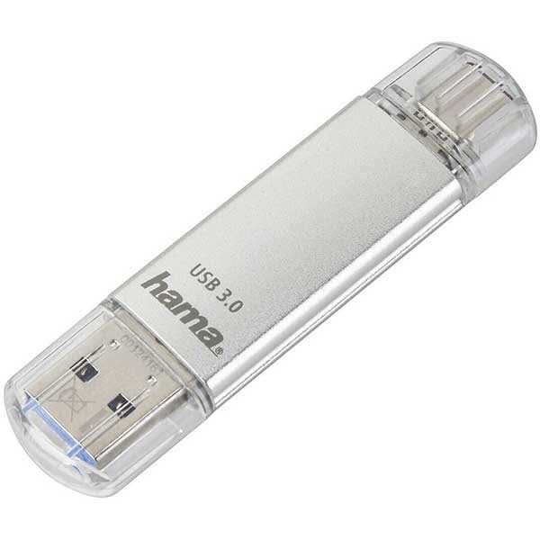 Memorie USB HAMA C-Laeta 181073, USB 3.0-Type C, 128GB, 40MBs, argintiu WALTI