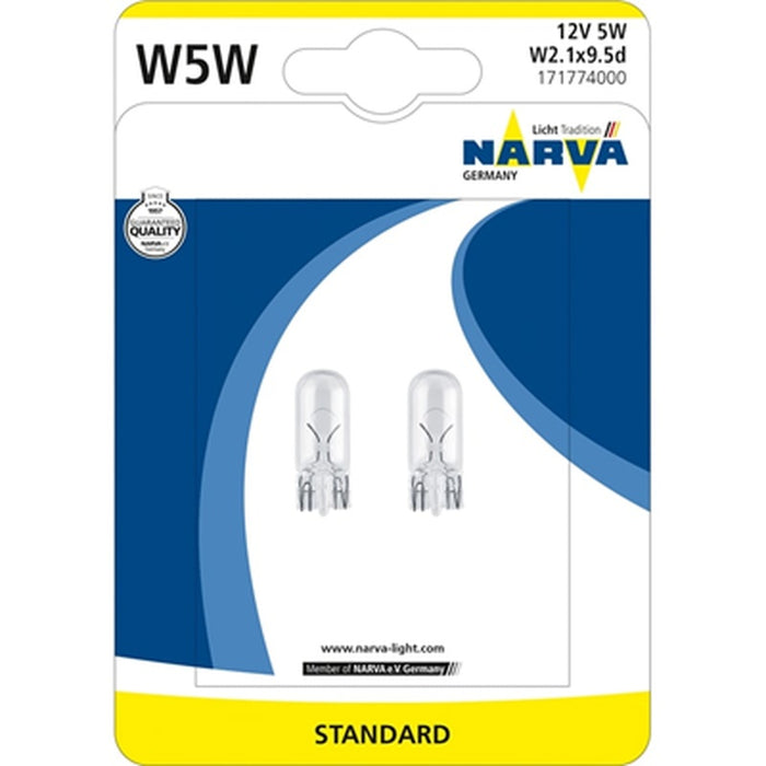 NARVA Set 2 Becuri Auto Pozitie W5W 12 V - WALTI WALTI