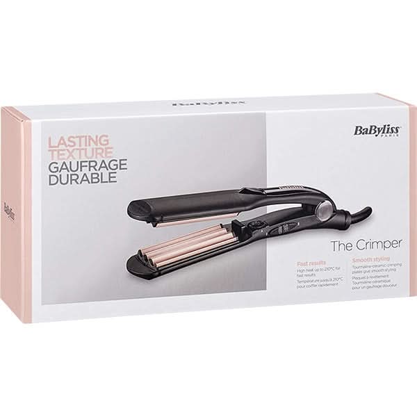Placa pentru creponat parul BABYLISS  2165CE, 210 grade, invelis ceramic, negru WALTI