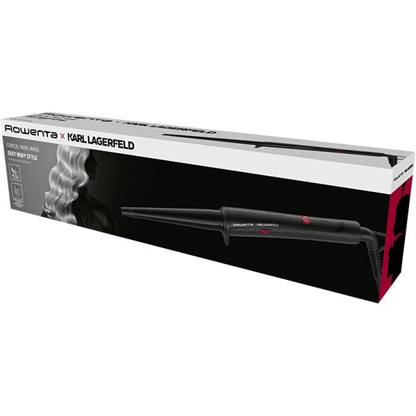 Ondulator ROWENTA X Karl Lagerfeld CF324LF0, 200 grade, invelis Keratin&Glow, negru WALTI