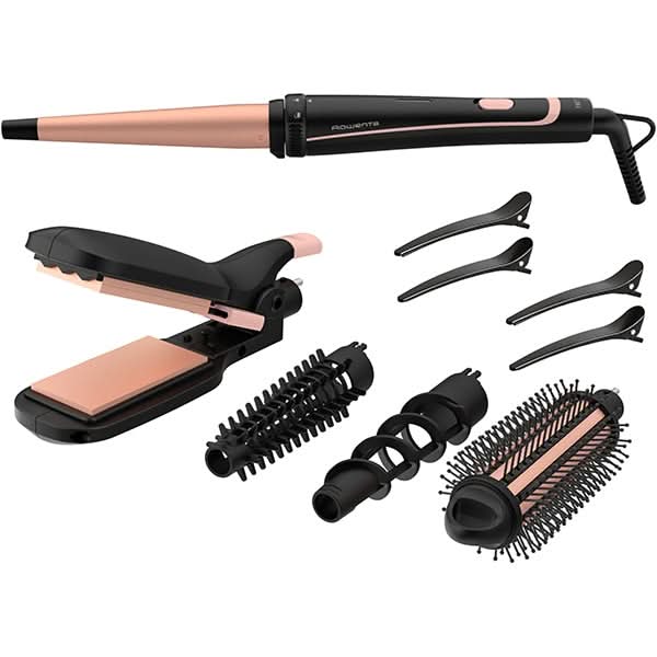 Trusa coafat Multistyler ROWENTA Infinite Looks 14 in 1 CF4231F0, invelis ceramica, negru WALTI