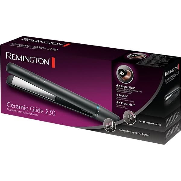Placa de indreptat parul REMINGTON S3700, 230 grade, LED, invelis ceramic, titan, negru WALTI
