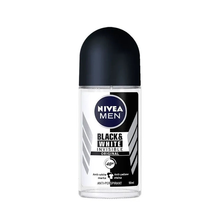 NIVEA Deodorant Roll-On Men Black & White Invisible Power 50 ml - WALTI WALTI