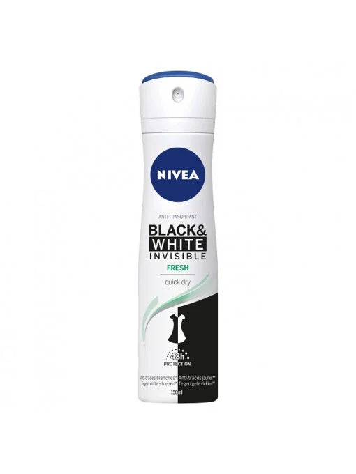 NIVEA Deodorant Spray Women Black & White Invisible Fresh 150 ml - WALTI WALTI