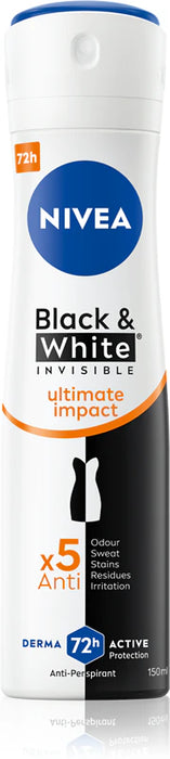 NIVEA Deodorant Spray Women Black & White Ultimate Impact 150 ml - WALTI WALTI