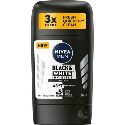 NIVEA Deodorant Stick Masculin Alb & Negru Original 50 ml - WALTI WALTI