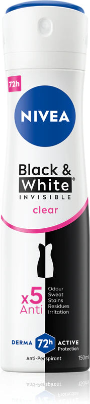 NIVEA Women Black & White Clear Deodorant Spray 250 ml - WALTI WALTI