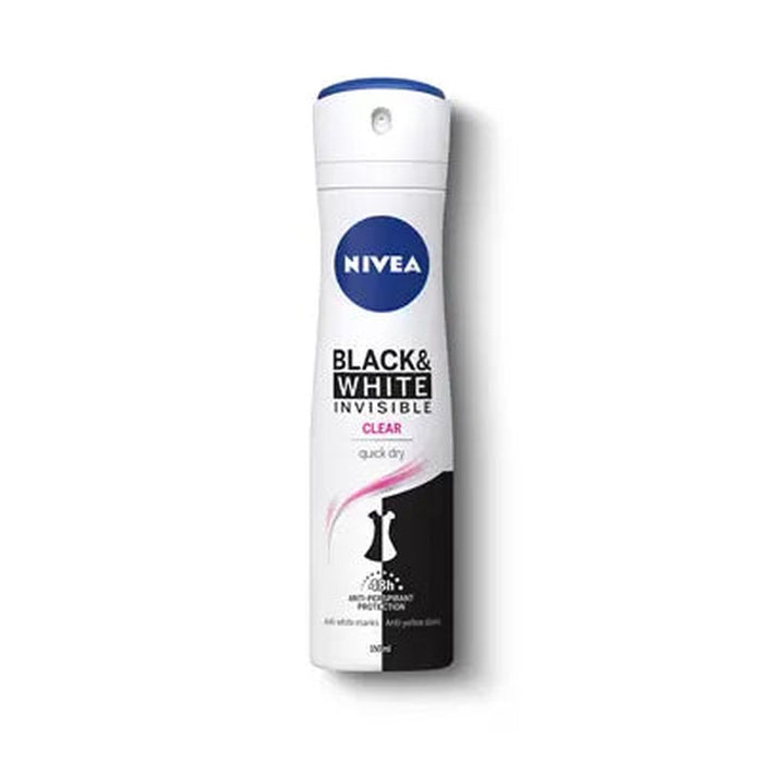 NIVEA Deodorant Spray Women Black & White Invisible Clear 150 ml WALTI