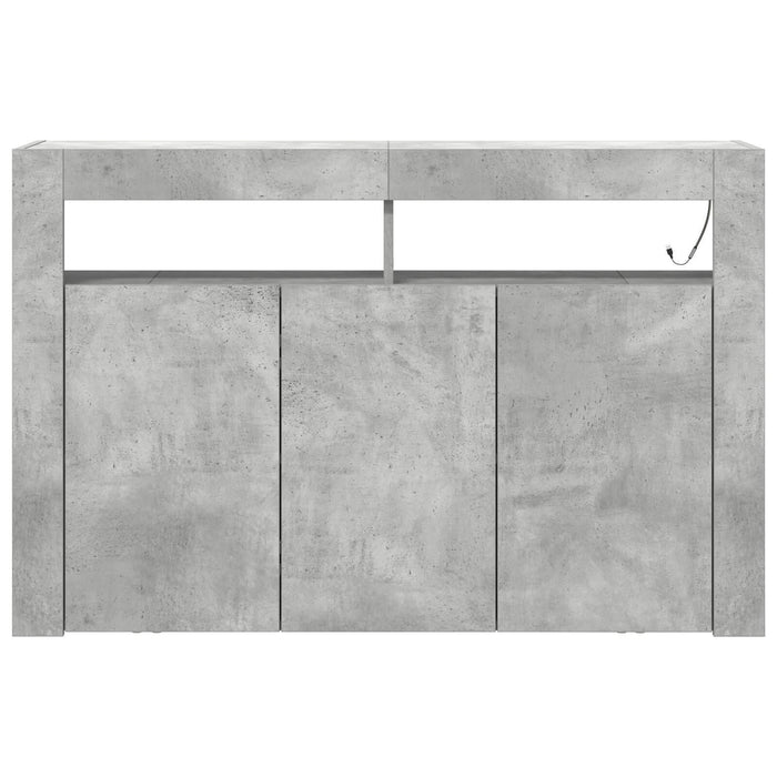 Comodă Gri beton Lemn stratificat 116 x 30 x 75 cm Rectangulară - WALTI WALTI