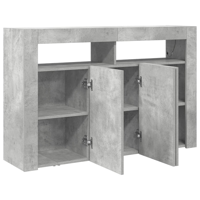 Comodă Gri beton Lemn stratificat 116 x 30 x 75 cm Rectangulară - WALTI WALTI