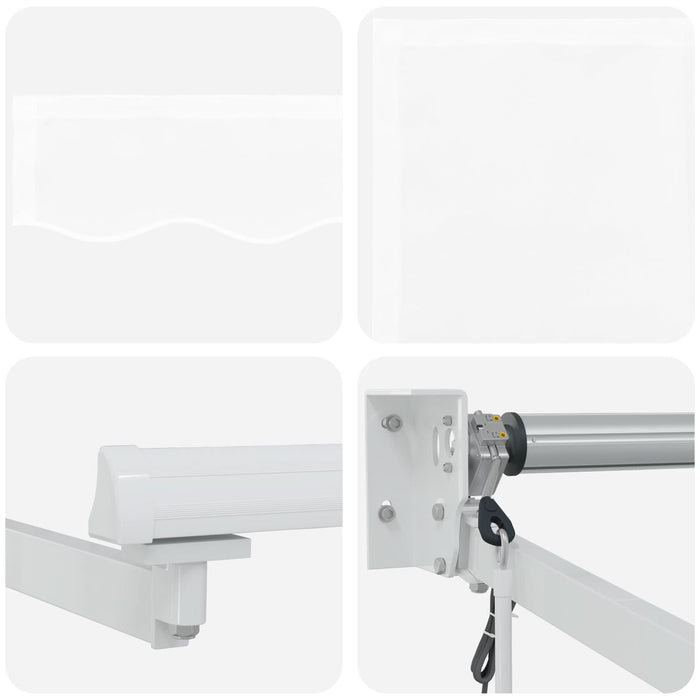 Marchiză retractabilă automată vidaXL Alb 350x250 cm, Țesătură de înlocuire pentru marchiză vidaXL pentru cadru de 3.5x2.5 m Alb - WALTI WALTI
